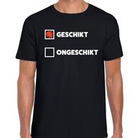 Bellatio Geschikt - Ongeschikt fun t-shirt zwart heren - Zwart