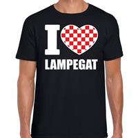 Bellatio Carnaval t-shirt I love Lampegat voor heren- Zwart