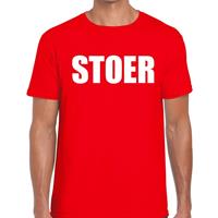 Bellatio Stoer tekst t-shirt Rood