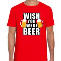 Bellatio Oktoberfest Wish you were BEER drank fun t-shirt Rood