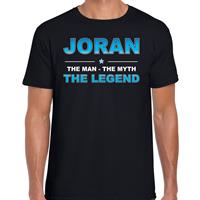 Bellatio Naam cadeau Joran - The man, The myth the legend t-shirt Zwart