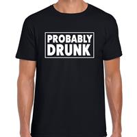 Bellatio Oktoberfest Probably drunk drank fun t-shirt Zwart