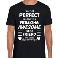 Bellatio Freaking awesome Best friend / geweldige beste vriend cadeau t-shirt Zwart