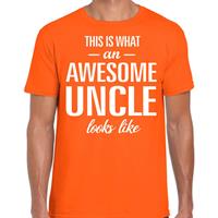 Bellatio Awesome Uncle - geweldige oom cadeau t-shirt Oranje