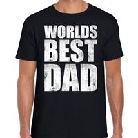Bellatio Worlds best dad cadeau t-shirt Zwart