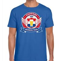 Bellatio Blauw Toppers drinking team t-shirt / shirt Blauw