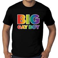 Bellatio Gay pride big gay boy grote maten t-shirt - Zwart