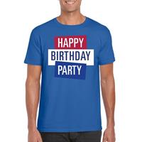 Toppers Official Merchandise Blauw Toppers in concert t-shirt Happy Birthday party heren - Officiele Toppers in concert merchandise