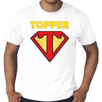 Bellatio Grote maten Super Topper t-shirt heren Wit