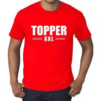 Bellatio Grote maten Topper XXL t-shirt Rood