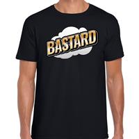 Bellatio Fout Bastard t-shirt in 3D effect Zwart