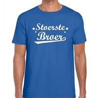Bellatio Stoerste broer cadeau t-shirt Blauw
