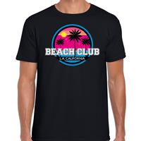 Bellatio Beach club zomer t-shirt / shirt Beach club L.A. California zwart voor heren - Zwart