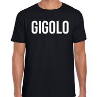 Bellatio Gigolo fun tekst verkleed t-shirt Zwart