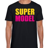 Bellatio Super model cadeau t-shirt Zwart