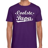 Bellatio Coolste papa t-shirt paars voor heren - Paars