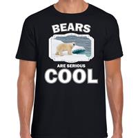 Bellatio Dieren ijsberen t-shirt Zwart