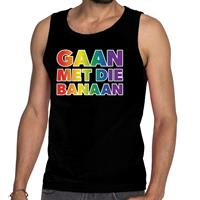 Bellatio Gaypride gaan met die banaan tanktop/mouwloos shirt - Zwart