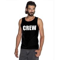Bellatio Crew tekst singlet shirt/ tanktop Zwart