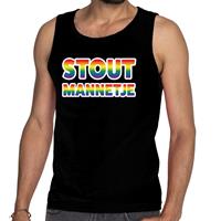 Bellatio Stout mannetje tanktop/mouwloos shirt - Zwart