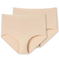 Schiesser Damen Slip 2er Pack - Maxi, Unterhose, Cotton Stretch 95/5, uni, Beige (Sand)