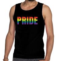 Bellatio Gaypride pride tanktop/mouwloos shirt - Zwart