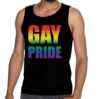Bellatio Gay pride tanktop / mouwloos shirt Zwart