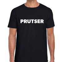 Bellatio Prutser tekst t-shirt Zwart