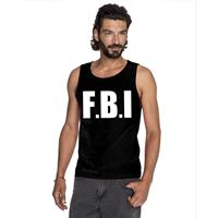 Bellatio Politie FBI tekst singlet shirt/ tanktop Zwart