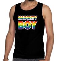Bellatio Naughty boy tanktop/mouwloos shirt - Zwart