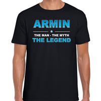 Bellatio Naam cadeau Armin - The man, The myth the legend t-shirt Zwart
