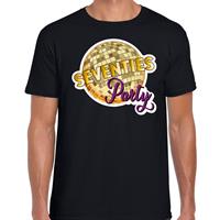 Bellatio Disco seventies party feest t-shirt Zwart
