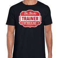 Bellatio Cadeau t-shirt voor de beste trainer voor heren - Zwart