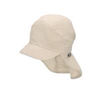 Sterntaler cap met klep en nekbescherming beige