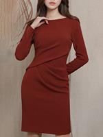 BERRYLOOK Fashion Solid Color Professional Dress
