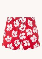 Dsquared2 All-over Maple Leaf Logo Red Swim Shorts