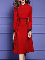 BERRYLOOK Elegant Vintage Red Dress
