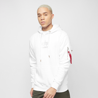 alphaindustries Alpha Industries MÃnner Hoody Basic ML Foil Print in weiÃŸ