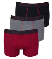 Hom boxershorts Archie 3-pack zwart-print-grijs