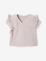 VERTBAUDET Babyhemdje voor pasgeborenen van gaaskatoen lila
