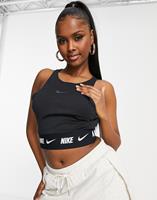 Nike Crop top met Swoosh-bies in zwart