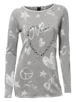 Pullover met print in grijs van Linea Tesini