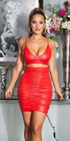 Cosmoda Collection Sexy wetlook rok rood