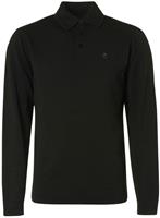 No-Excess LS Polo Solid Zwart