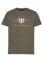 GANT, T-Shirt D2. Archive Shield in mittelgrün, Shirts für Herren