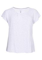 Sheego T-Shirt mit Alloverdruck und gelegten Falten