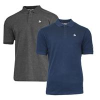 Donnay Donnay Heren - 2-Pack - Polo shirt Noah - Donkergrijs & Navy