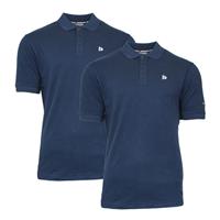 Donnay Donnay Heren - 2-Pack - Polo shirt Noah - Donkerblauw