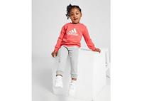 adidas Girls' Badge of Sport Logo Tracksuit Infant