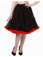 Rockabilly Clothing Banned Petticoat Schwarz/Rot